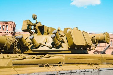 Soğuk savaş askeri tank. Soğuk savaş dönemi. Instagram filtre. Topçu Müzesi St. Petersburg