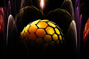 Soyut fraktal sanat arka plan çizim uzayı geometrisi. Arkaplan fraktal çoklu renk dokusundan oluşur ve hayal gücü, yaratıcılık ve tasarım projelerinde kullanılmak için uygundur.