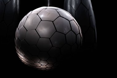 Üç boyutlu soyut fraktal arkaplan. Broşür, web, reklamlar ve diğer grafik tasarımcıları için tasarım öğesi. Dijital kolaj. Raster klipsi sanatı