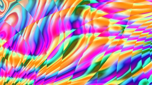 Szivárvány Zenekarok Ólomüveg Kaleidoszkóp Színek Neonfény Absztrakt Fantasy Dísz Minta — Stock Fotó