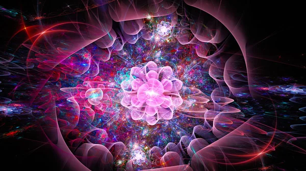 Surreal Illustration Sacred Geometry Mysterious Relaxation Pattern Fractal Abstract Texture — Stock Photo, Image