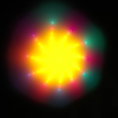 Işıklar sun.3d gerçeküstü şekil. Kutsal geometri. Gizemli gevşeme desen. Fraktal Soyut doku. Dijital sanat grafik Astroloji magic