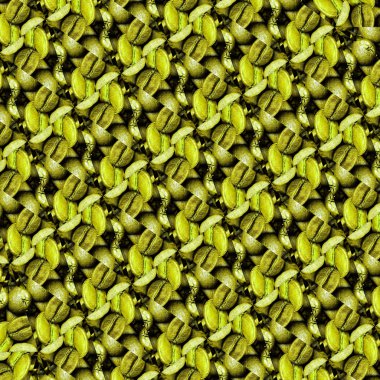 Soyut fantezi süsleme desen. Tebrik kartları veya t-shirtler için yaratıcı fraktal tasarım. Yinelenen kahve çekirdekleri paterni