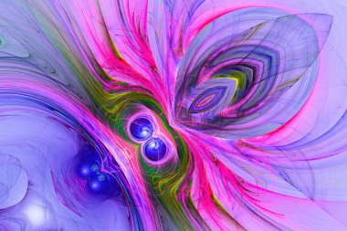 Üç boyutlu soyut fraktal arkaplan. Broşür, web, reklamlar ve diğer grafik tasarımcıları için tasarım öğesi. Dijital kolaj. Raster klipsi sanatı