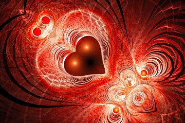 Üç boyutlu soyut fraktal arkaplan. Broşür, web, reklamlar ve diğer grafik tasarımcıları için tasarım öğesi. Dijital kolaj. Raster klipsi sanatı