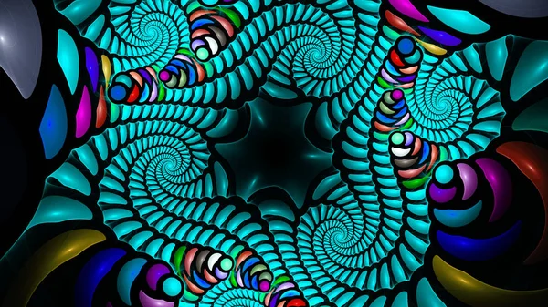 Ilustración Surrealista Geometría Sagrada Misterioso Patrón Relajación Psicodélica Textura Abstracta —  Fotos de Stock