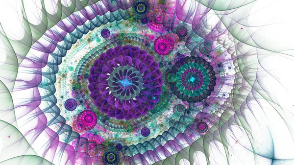 Компьютер Flower Gears Создал Уникальное Произведение Искусства Креативного Искусства Дизайна — стоковое фото