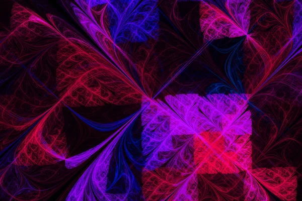 Formes Fractales Abstraites Texture Fractale Chaotique Colorée Fantastique Motif Illustration — Photo