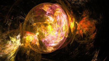 Üç boyutlu soyut fraktal arkaplan. Broşür, web, reklamlar ve diğer grafik tasarımcıları için tasarım öğesi. Dijital kolaj. Raster klipsi sanatı