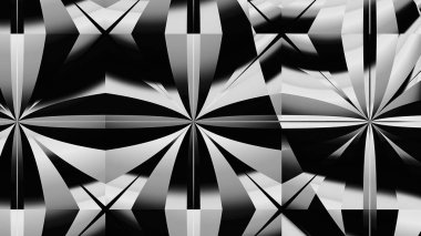 3D gerçeküstü siyah ve beyaz resim. Kutsal geometri. Gizemli psychedelic gevşeme desen. Fraktal Soyut doku. Dijital sanat grafik Astroloji magi