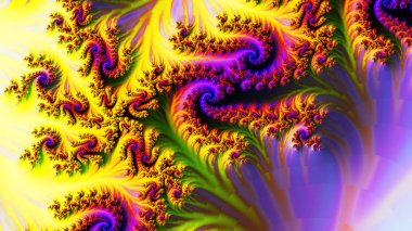 Soyut fraktal sanat arka plan çizim uzayı geometrisi. Arkaplan fraktal çoklu renk dokusundan oluşur ve hayal gücü, yaratıcılık ve tasarım projelerinde kullanılmak için uygundur