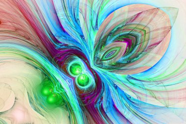 yaratıcı sanat, tasarım ve eğlence için 3D oluşturulan bilgisayar fraktal resimler