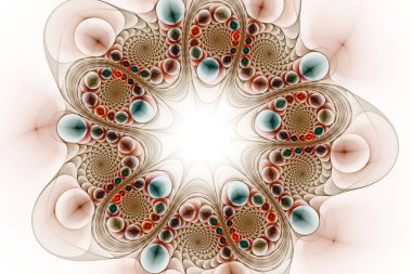 Üç boyutlu soyut fraktal arkaplan. Broşür, web, reklamlar ve diğer grafik tasarımcıları için tasarım öğesi. Dijital kolaj. Raster klipsi sanatı