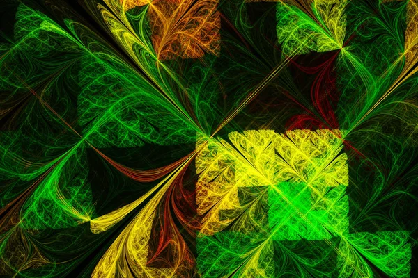 Soyut fantezi süs deseni. Tebrik kartları veya tişörtler için yaratıcı fraktal tasarım