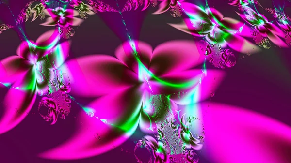 Abstract fractal shapes. Fantasy colorful chaotic fractal texture. 3D rendering illustration pattern.