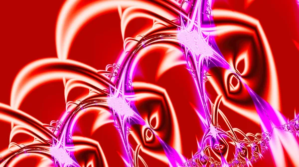 Abstracte Fractal Vormen Fantasie Kleurrijke Chaotische Fractal Textuur Weergave Illustratiepatroon — Stockfoto