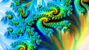 Soyut fraktal sanat arka plan çizim uzayı geometrisi. Arkaplan fraktal çoklu renk dokusundan oluşur ve hayal gücü, yaratıcılık ve tasarım projelerinde kullanılmak için uygundur