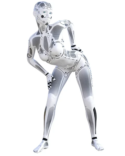 Tánc Robot Fém Droid Mesterséges Intelligencia Fogalmi Divat Művészet Valósághű — Stock Fotó