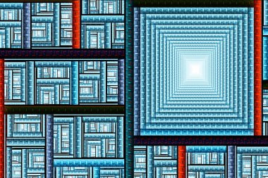 Soyut fantezi süs deseni. Tebrik kartları veya tişörtler için yaratıcı fraktal tasarım