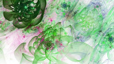 Soyut fantezi süs deseni. Tebrik kartları veya tişörtler için yaratıcı fraktal tasarım