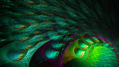 3D soyut bilgisayar fraktal tasarım oluşturulan. Fraktal hiç bitmeyen kalıptır. Fraktallar arasında farklı ölçek kendini benzer sonsuz karmaşık desenler vardır