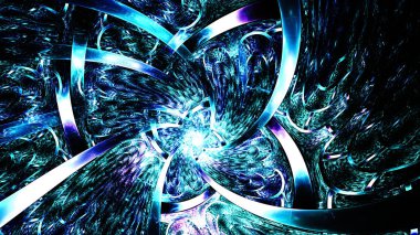 Soyut fantezi süs deseni. Tebrik kartları veya tişörtler için yaratıcı fraktal tasarım