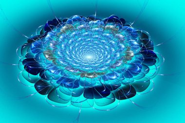 3D Soyut Fraktal arka plan. Tasarım öğesi el ilanı, broşür, web, reklam ve diğer grafik tasarımcı işleri için. Dijital Kolaj. Raster klip ar