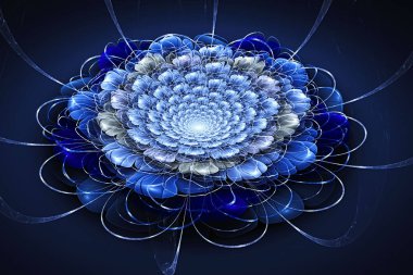 Fractal sanat arka plan illüstrasyon uzay geometrisi soyut. Arka plan fraktal çok renkli doku oluşur ve projeleri hayal, renkli flowe kullanım için uygun