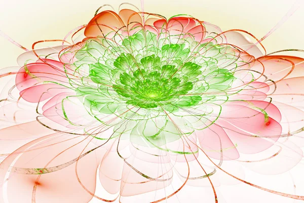 Fleur Colorée Oeuvre Fractale Générée Par Ordinateur Pour Art Créatif — Photo