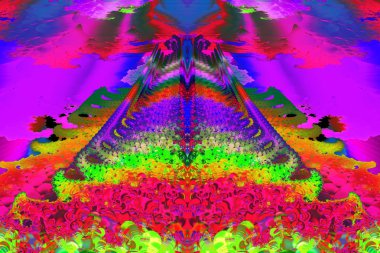 Soyut fantezi süsleme desen. Tebrik kartları veya t-shirt için yaratıcı fraktal tasarım