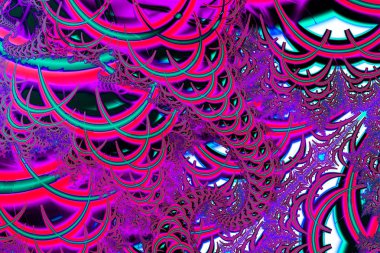 Soyut fantezi süsleme desen. Tebrik kartları veya t-shirt için yaratıcı fraktal tasarım