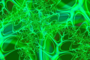 Soyut fraktal şekiller. Fantezi renkli kaotik fraktal doku. 3B görüntüleme deseni