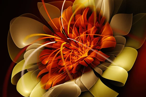 Abstract fractal background.Abstract painting, Sunny flower.Motion holiday background.Modern multicolor futuristic dynamic pattern.Fractal 3d artwork creative graphic desig