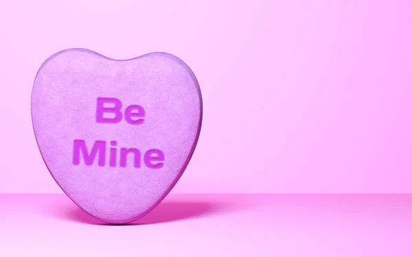 Sött Godis Form Hjärta Valentine Bröllop Kort Minimalistisk Stil Kopiera — Stockfoto