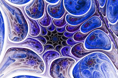 Soyut fantezi süs deseni. Tebrik kartları veya tişörtler için yaratıcı fraktal tasarım