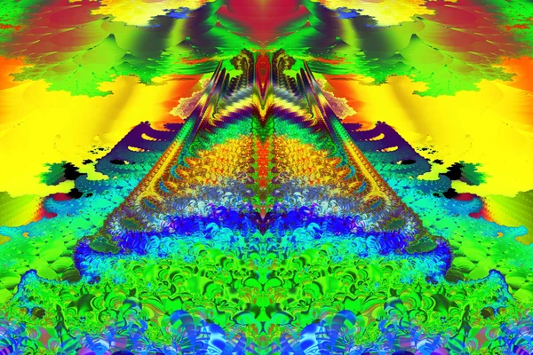 Arte Fractal Abstrata Ilustração Fundo Geometria Espacial Fundo Consiste Fractal — Fotografia de Stock