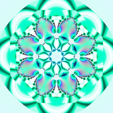 Soyut fraktal bandana baskı. Desen tasarım yastık, halı, kilim, kumaş için kare. İpek boyun atkı, atkı, şal, şal için Mandala tasarım