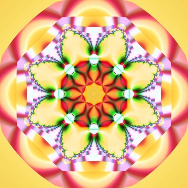 Soyut fraktal bandana baskı. Desen tasarım yastık, halı, kilim, kumaş için kare. İpek boyun atkı, atkı, şal, şal için Mandala tasarım