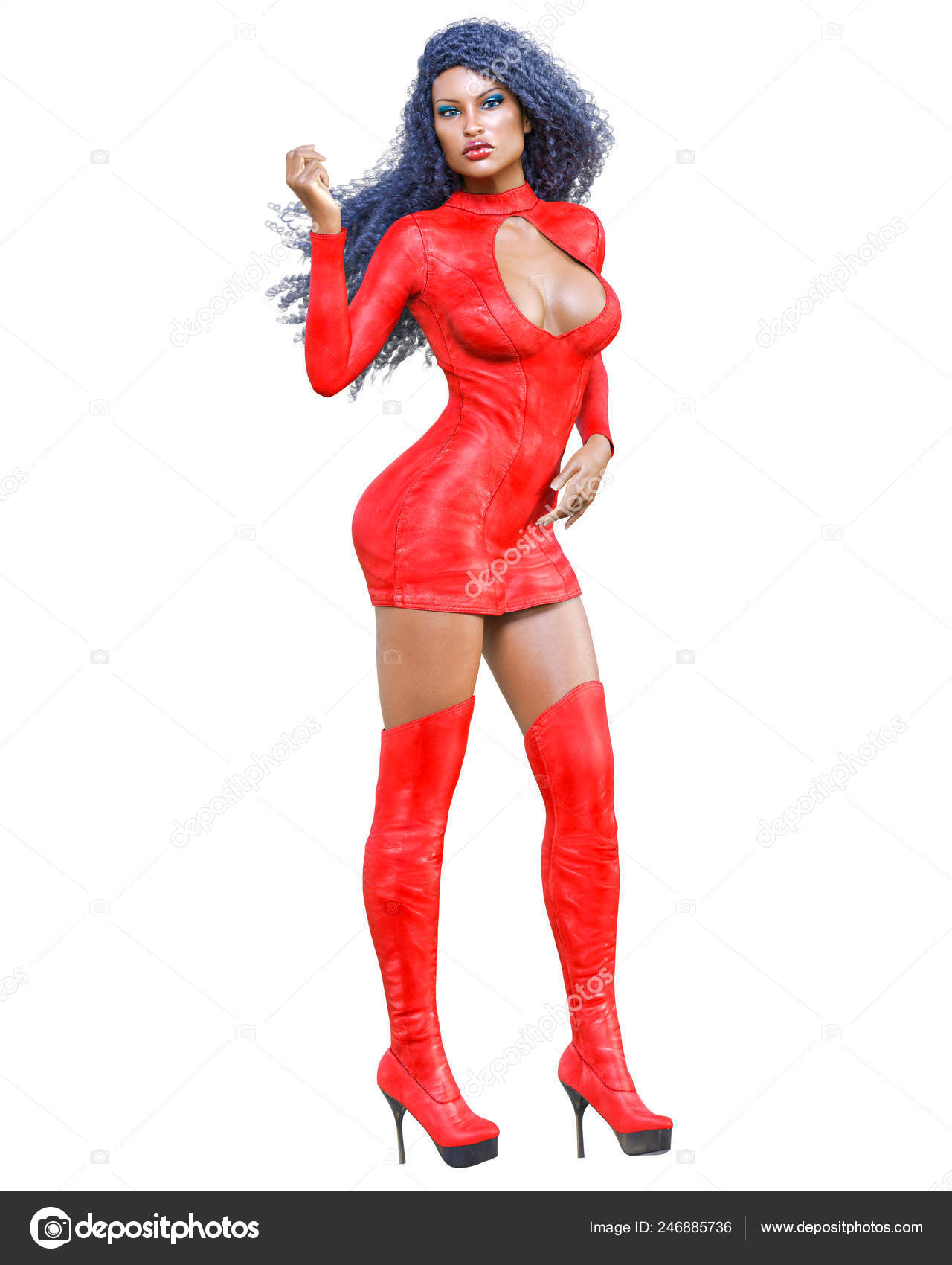 leather mini dress thigh high boots