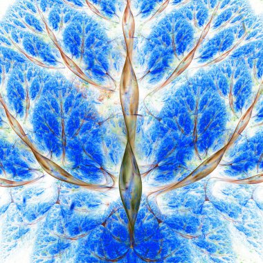 Beyin sinir hücreleri. Fractal sanat arka plan illüstrasyon uzay geometrisi soyut. Arka plan fraktal çok renkli doku oluşur ve projeleri hayal gücü, yaratıcılık ve tasarım kullanım için uygun