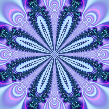 Soyut fraktal bandana baskı. Desen tasarım yastık, halı, kilim, kumaş için kare. İpek boyun atkı, atkı, şal, wra için Mandala tasarım