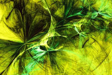 Soyut fantezi süs deseni. Tebrik kartları veya tişörtler için yaratıcı fraktal tasarım