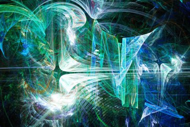 3D sürreal çizim. Kutsal geometri. Gizemli gevşeme kalıbı. Fraktal soyut doku. Dijital sanat eseri grafik astroloji büyüsü