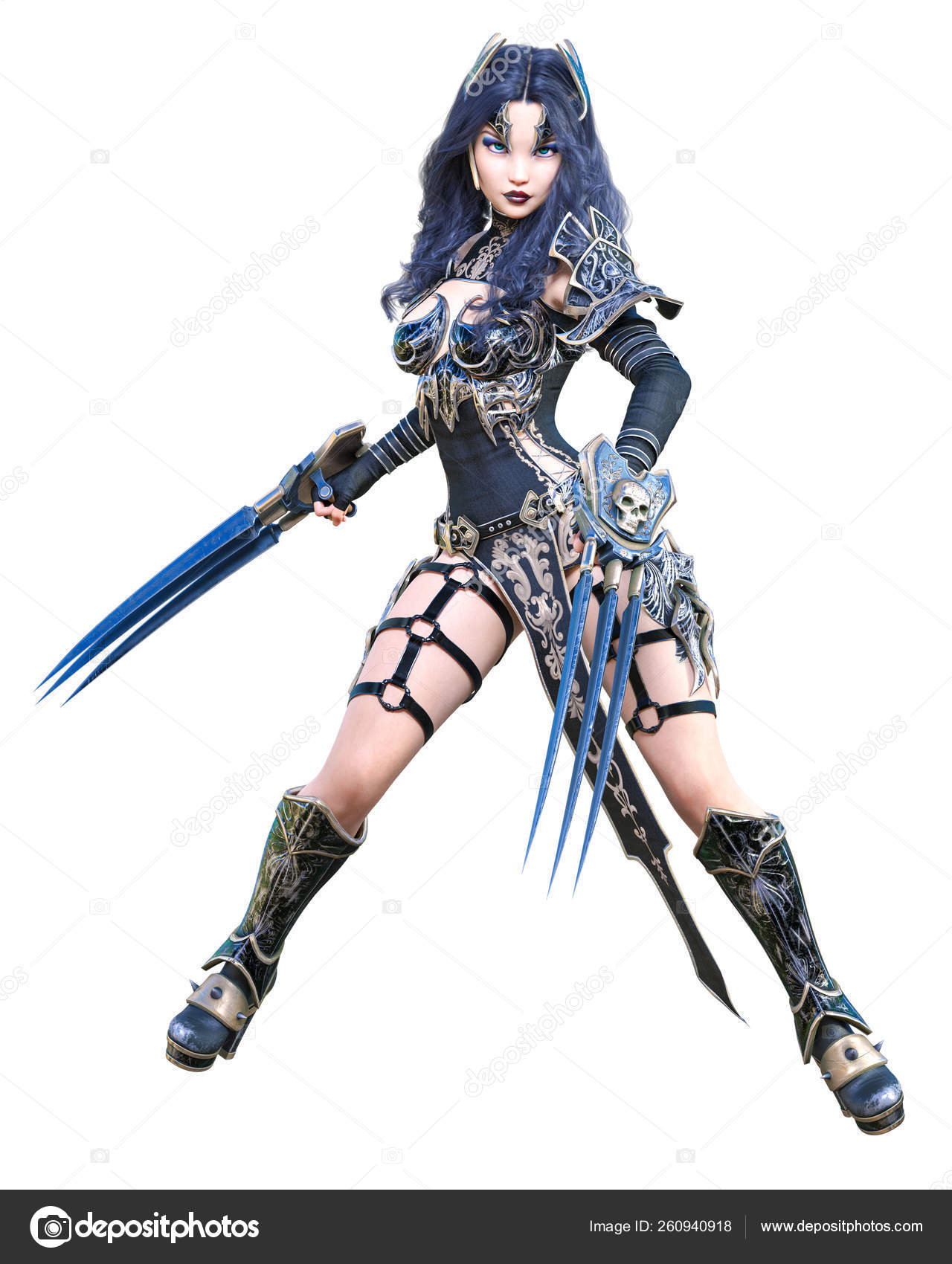 dim-llama911: Female paldin holding sword in battle