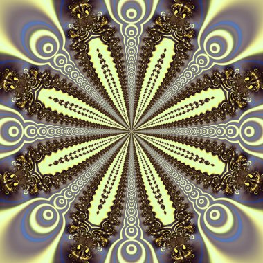 Soyut fraktal bandana baskı. Desen tasarım yastık, halı, kilim, kumaş için kare. İpek boyun atkı, atkı, şal, wra için Mandala tasarım