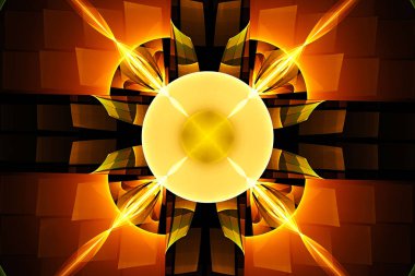 Üç boyutlu soyut fraktal arkaplan. Broşür, web, reklamlar ve diğer grafik tasarımcıları için tasarım öğesi. Dijital kolaj. Raster klipsi sanatı