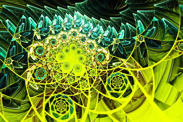 Arte Fractal Abstracto Fondo Ilustración Geometría Del Espacio Fondo Consiste —  Fotos de Stock