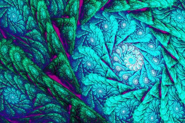 Soyut fantezi süs deseni. Tebrik kartları veya tişörtler için yaratıcı fraktal tasarım