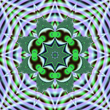 Soyut fraktal bandana baskı. Desen tasarım yastık, halı, kilim, kumaş için kare. İpek boyun atkı, atkı, şal, wra için Mandala tasarım