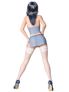 3d kadın render
